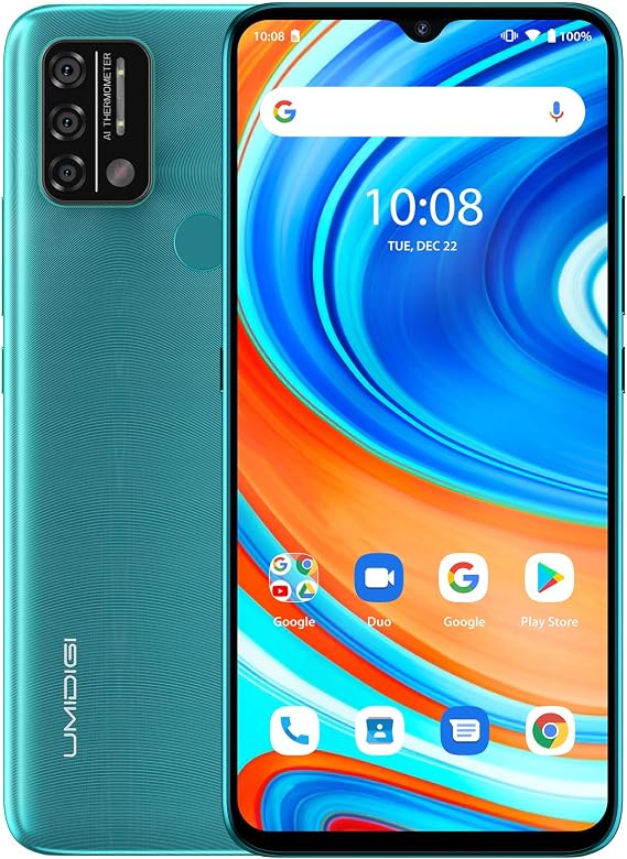 UMIDIGI A9 Cell Phone, 64GB Fully Unlocked Smartphone, 5150mAh Battery Android Phone with 6.53" HD+ Full Screen and 13MP AI Triple Camera.