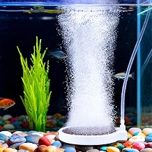 Fish Tank Air Stone 2 Inch Aquarium Nano Ultra-High Dissolved Diffuser Bubbler Nano Oxygen Aerator Stone for 2-30 Gallon Hydroponics Aquarium Fish Tank Make Super Tiny Bubbles Silent Non-Clogging