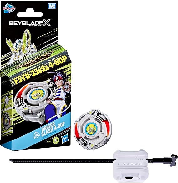 Beyblade X X-Over Project Driger Slash 4-80P Starter Pack Top and Launcher