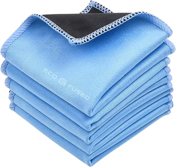 Microfiber Cleaning Cloths - 5 Pack - Double-sided Cleaning - Microfiber and Suede for Smartphones, LCD TV, Tablets, Laptop Screens, Camera Lenses and Other Delicate Surfaces