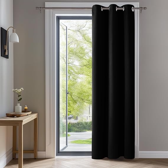 Deconovo Blackout Curtain for Living Room 63 Inches Long, Door Curtain