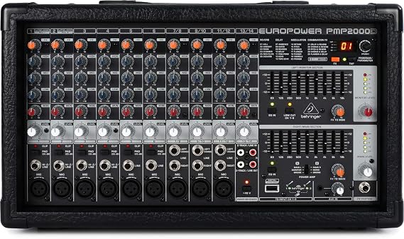 Behringer EUROPOWER PMP2000D 2000 Watt 14-Channel Power Mixer with Klark Teknik Multi-FX Processor and Wireless Option