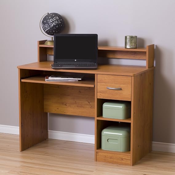 South Shore Axess Desk with Keyboard Tray, Country Pine