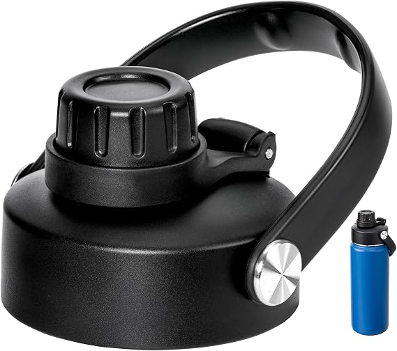 Replacement Spout Lid for Takeya Wide Mouth 18, 22, 24, 32, 40, 64oz, Water Bottle Lid with Carry Handle - Ideal for Gym & Sport