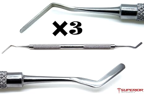 Dental Heidemann No1 Spatula Double Ended 2mm Composite Cement Filling Lab Restorative 3 Pieces Instruments
