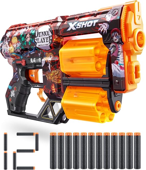 ZURU XSHOT Skins Dread with 12 Darts - Demon Slayer