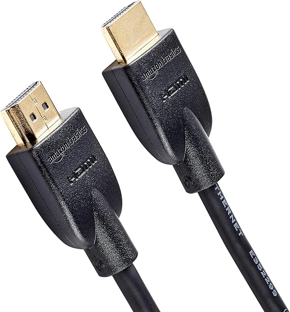 Amazon Basics 4K HDMI Cable 3m - 18Gbps High Speed with Ethernet, 4K@60Hz, 2160p, Black