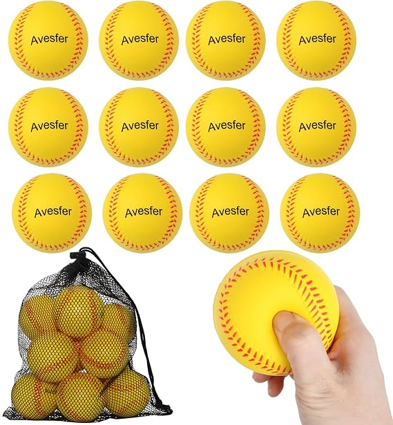 Foam Baseballs Soft Baseball Safe Training Balls 9 inch Soft Toss Tballs