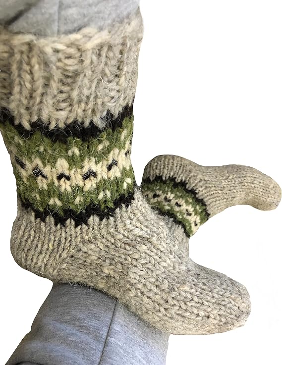 Handmade Wool Socks for Men & Women | Natural Extra Thick Warm Winter Socks, Cozy Bed & Hiking Socks, US Sizes 515