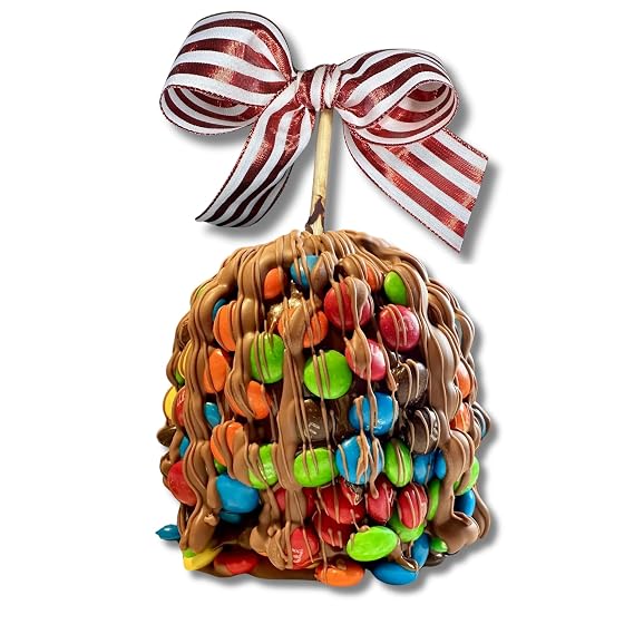 TV's Deli & Diner Gourmet Jumbo Caramel Apple | Caramel, Candy Buttons & Milk Chocolate | Handmade & Freshly Prepared (Candy Buttons & Milk Chocolate)
