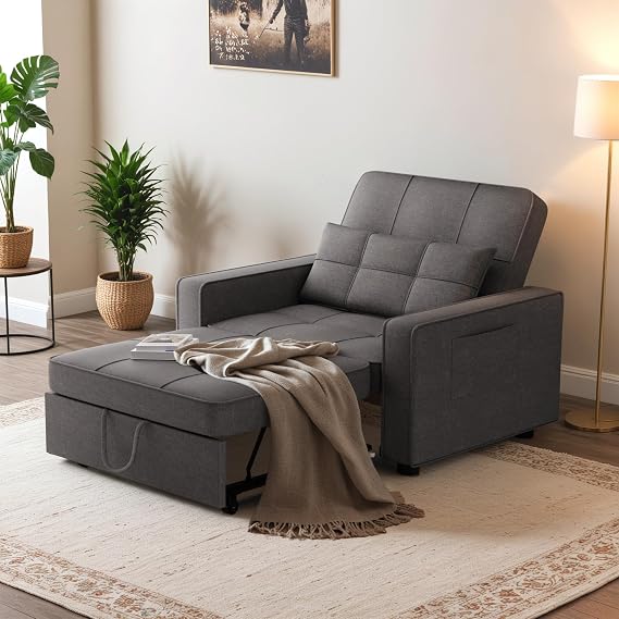 Flamaker Sofa Bed, Sleeper Sofa 3-in-1, Convertible Sleeper Chair