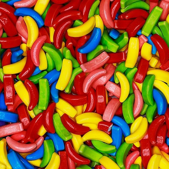 Bananas Runts Candy - 24.7 LB Hard Candy Bulk Gumball Machine Refills - Banana Candy for Cake Decorations Goody Bags Party Favors - Crazy Bananas Assorted Easter Basket Stuffers Pinata Candy