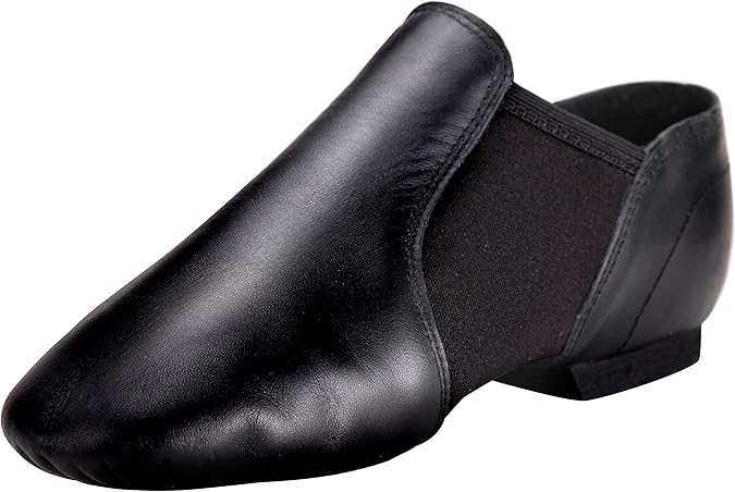 Linodes Leather Upper Jazz Shoe Slip-on for Women and Men's Dance Shoes