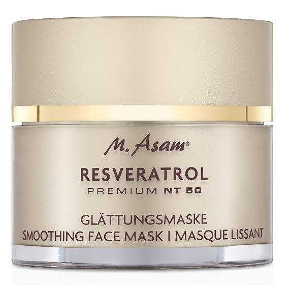 M. Asam Resveratrol Premium NT50 Smoothing Face Mask Anti-aging face mask skin care with concentrated resveratrol & hyaluronic acid for increased radiance, facial care, 1.69 Fl Oz | Anti-aging face mask skin care with concentrated resveratrol & hyaluronic acid for increased radiance, facial care