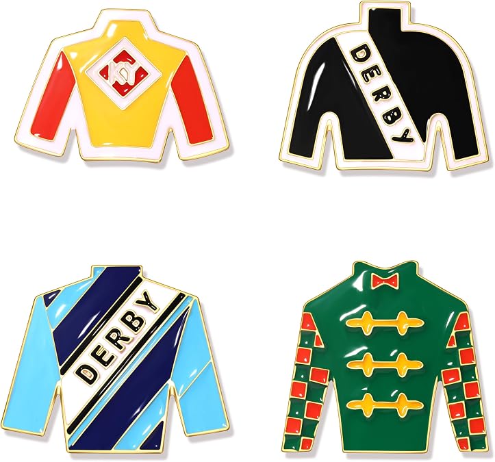 Kentucky Derby Brooches for Women Enamel Horseshoe Riding Suit Brooch Pins Rose Horse Race Day Brooches Kentucky Derby Outfits Accessories Jewelry Gifts