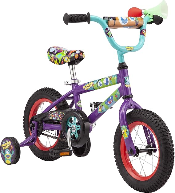 Pacific Character Kids Bike for Boys & Girls Ages 3-7 Year Old, 12 or 16-Inch Wheels Option, Steel Frame, Coaster Brakes, Adjustable & Quick Release Seat, Training Wheels Included, Great for Beginners