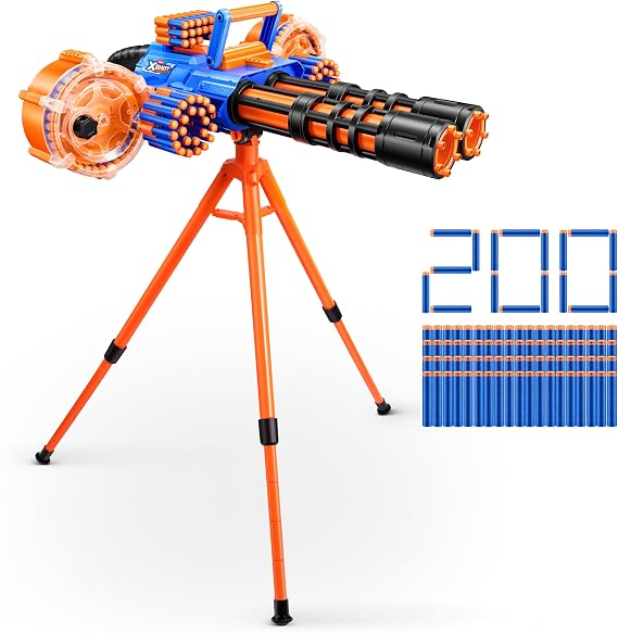 XSHOT Insanity Dart Storm (200 darts) by ZURU | Dual-motor power; 360° rotating tripod; 200 darts; motorized rapid fire; ultimate outdoor battle for kids & teens; boys gift