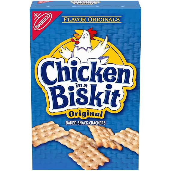 CHICKEN IN A BISKIT Original Baked Snack Crackers, Lunch Snacks, 7.5 oz