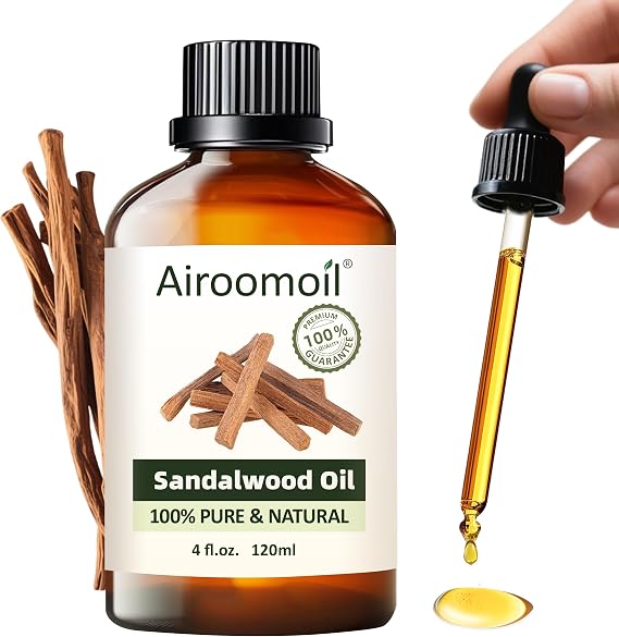 Sandalwood Essential Oil, Diffuser & Massage, 100% Pure, 4 Fl Oz