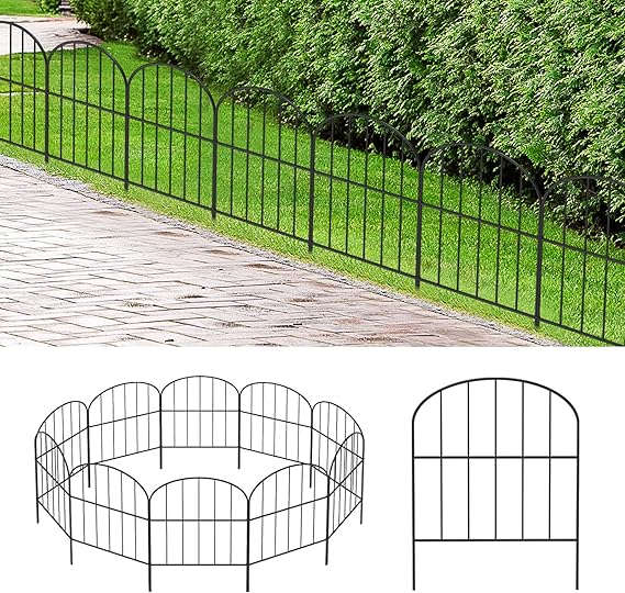 Decorative Garden Fence 10ft (L) x 16.5in (H) Fencing Dog Animal Barrier