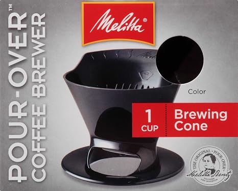 Melitta Single-Cup Pour Over Coffee Brewer, Black
