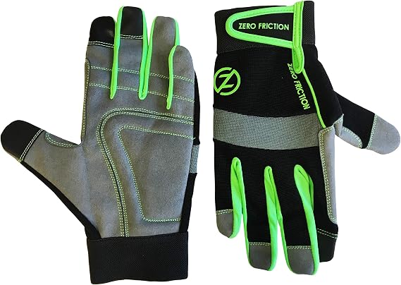 Zero Friction Men's Universal-Fit Ultra Suede Work Gloves, Green