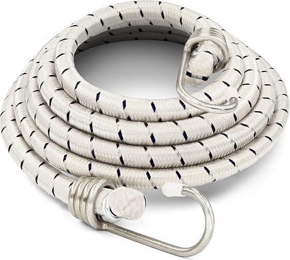 3 Pack 72-Inch Long Bungee Cords, Heavy Duty Bungee Straps with Durable Metal Hooks for Bikes, Camping, Outdoors, Great for Tie Downs, and Secure Your Cargo, Weatherproof, Abrasion Resistant - RamPro