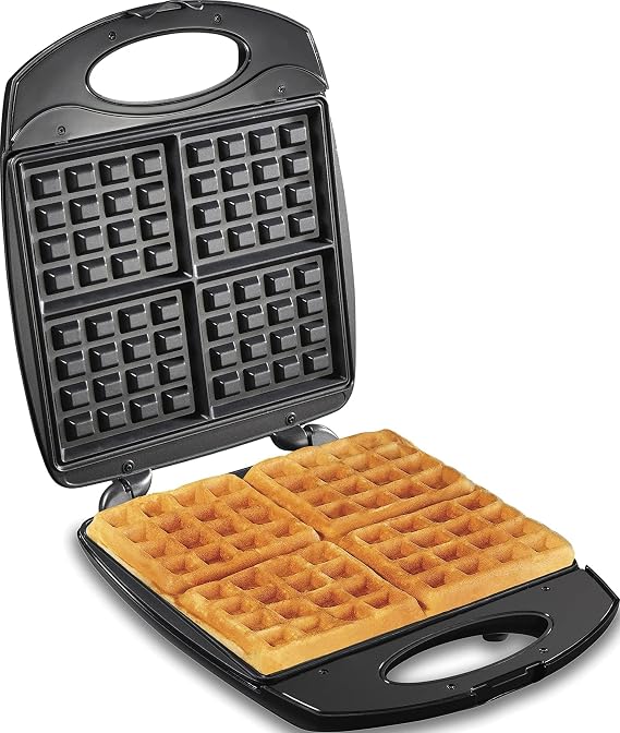 Hamilton Beach Belgian Waffle Maker with PFAS-Free Non-Stick Grids