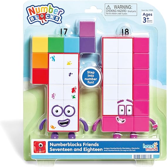 hand2mind Numberblocks Friends Seventeen and Eighteen Figure Pack, Ages 3+