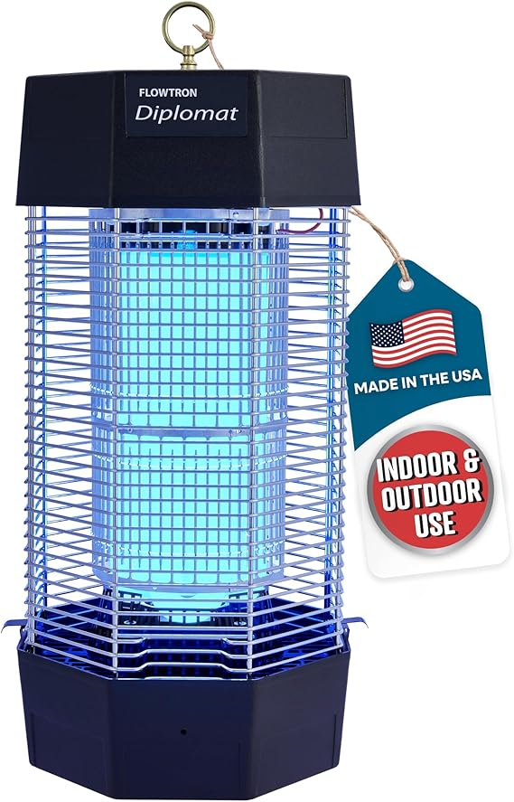 Flowtron Outdoor Bug Zapper, 2 Acre, 120W UV Light, 5600V Grid, UL Listed