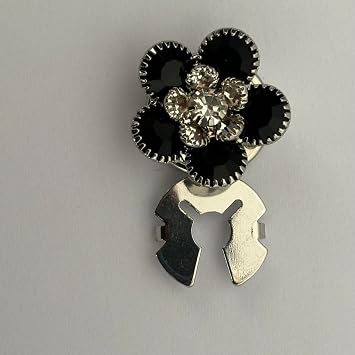 4 Sets Rhinestone Button Covers with 10 Pcs 11.5mm Sewing Buttons for Men and Women Blouses (Black - Silver - Flower)