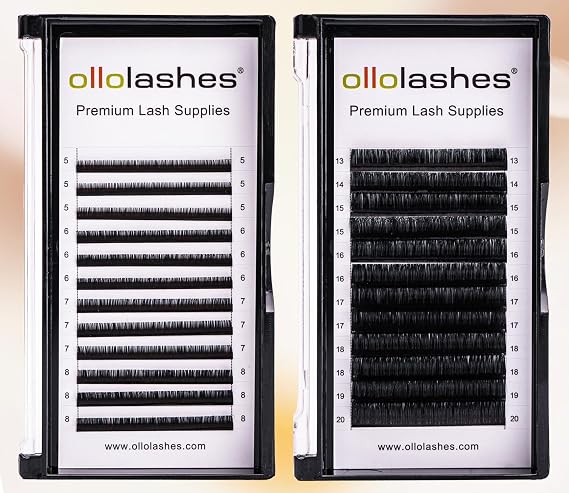Eyelash Extension D Curl 0.05 Mix5-8mm + Mix13-20mm Super Matte Classic Lash Extensions Professional Supplies for Lash Techs