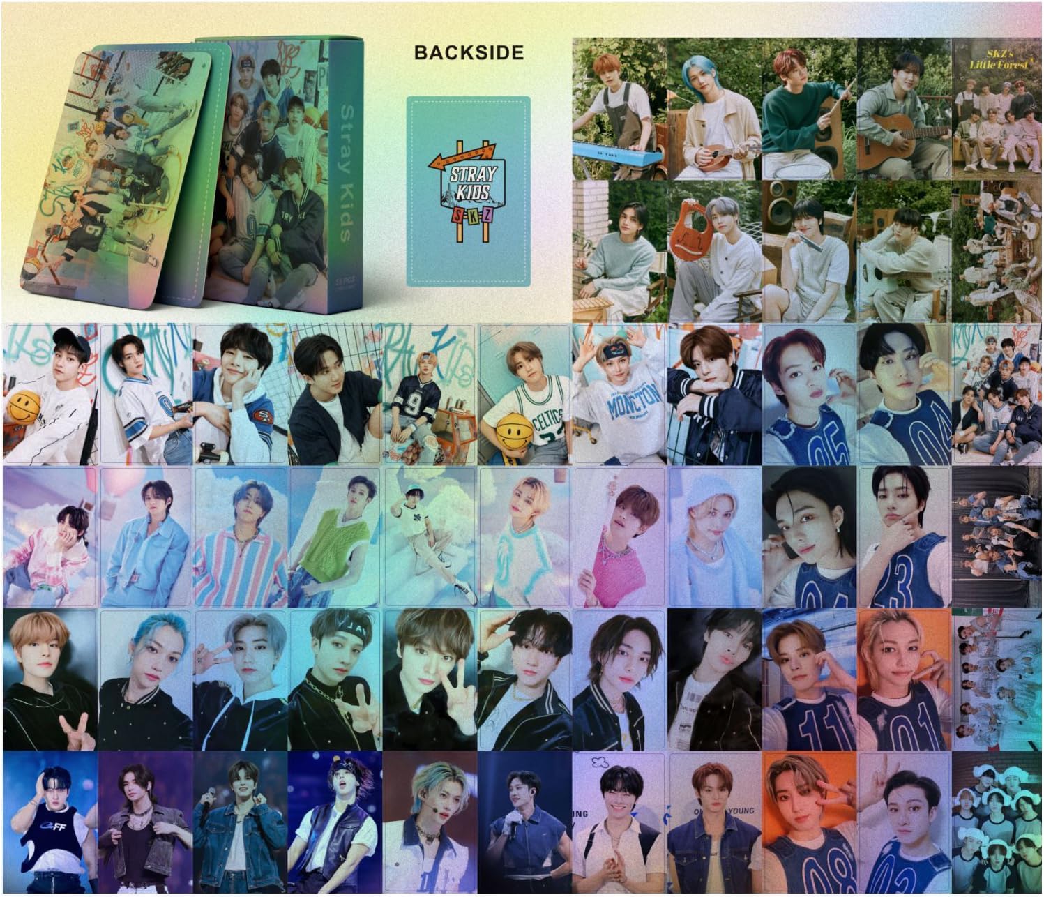 Stray Kids NACIFIC Photocards Lomo Card 55Pcs Stray Kids Mini Greeting Cards Box Set Stray Kids Kpop Merch