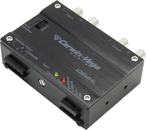 Cerwin Vega 2 Channel Line Output Converter Car Audio Accessory, Enhances Frequency & Voltage, Low Impedance, High S/N Ratio, Durable RCA Panel Mount, Ideal for Car Sound IOEMHL