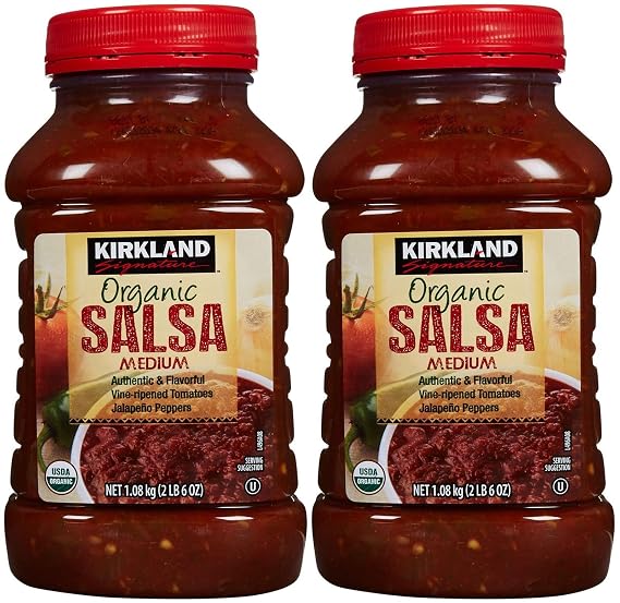 Kirkland Signature Organic Salsa, Medium, 38 Ounce (Pack of 2)