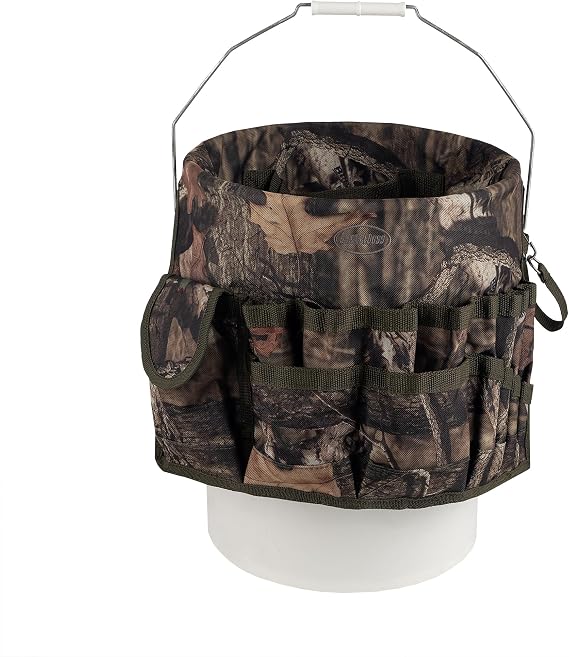 Bucket Boss - Camo Bucketeer Bucket Tool Organizer (Fits 5 Gallon Bucket), Bucket Organization (85030), Mossy Oak Camo