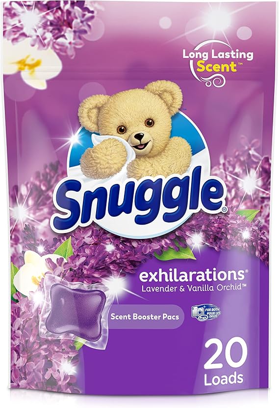 Snuggle Exhilarations in Wash Laundry Scent Booster Pacs, Lavender & Vanilla Orchid, 20 Count | Lavender & Vanilla Orchid