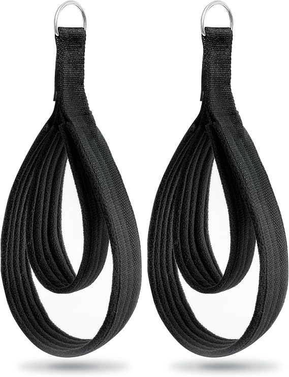 Wonderful Day 2PCS Pilates Straps for Reformer, Comfortable Enhanced Thickness, Fitness D-Ring Double Loop Exercise Straps for Home Gym Workout