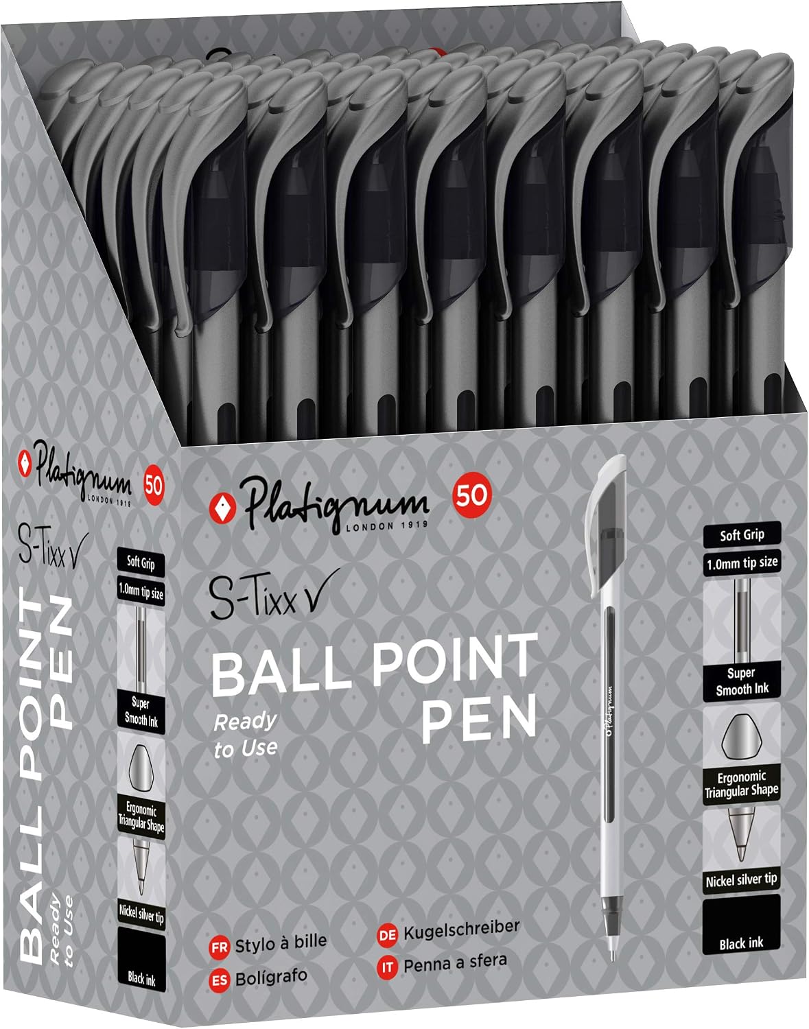 S-Tixx Ball Point Pen - Black [Pack of 50] Ref: 50518