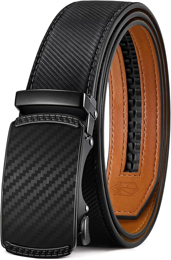 Zitahli Mens belt - Adjustable Leather Ratchet Belts for Men with Gift Box