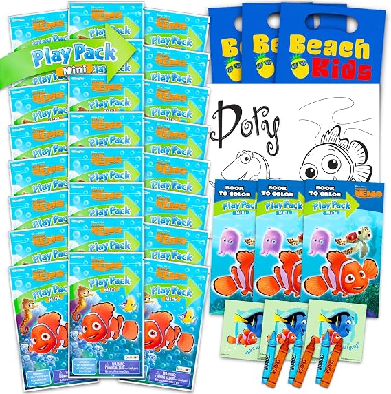 Finding Nemo Party Favors for Kids Bundle - 24 Mini Activity Packs