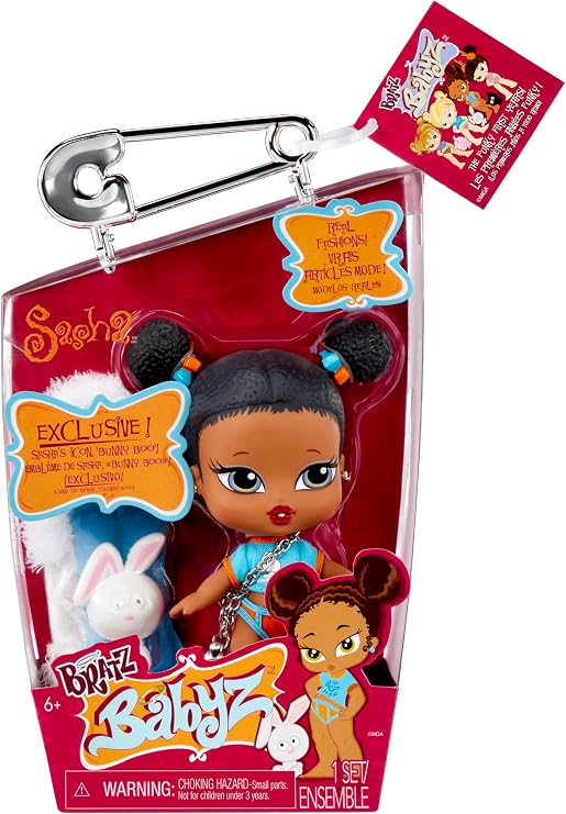 Bratz Babyz Sasha Collectible Fashion Doll with Real Fashions and Pet