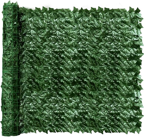 Artificial Ivy Privacy Fence Screen, 120x40 inch Artificial Hedge Grass Wall,Faux Ivy Fence Privacy Screen,Decoration for Patio, Balcony, Garden, Backyard Indoor Outdoor Decor