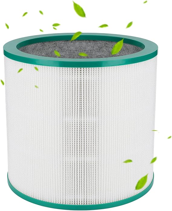 Hava Temizleyici Yedek Filtre 3'ü 1 Arada Ön Filtre Gerçek HEPA Filtre Dyson Pure Cool Link TP00 TP02 TP03 AM11 ile Uyumlu Yüksek Verimli Aktif Karbon Filtre 18,8 x 18,8 x 18,8 cm