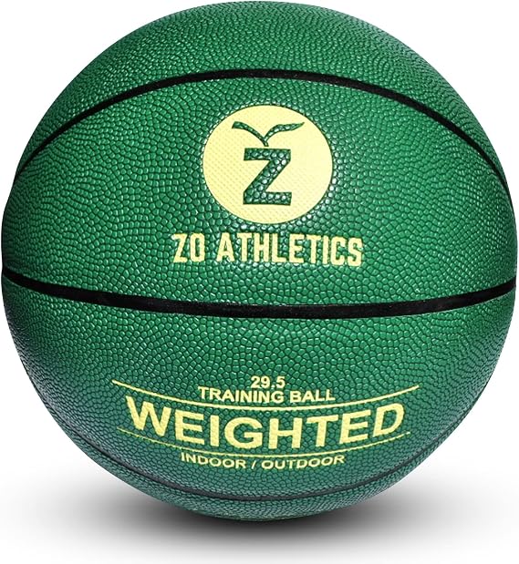 Zo Athletics Weighted Basketball - Workout Included on the 3lb Size 7 Heavy Basketball for Training and Dribbling Drills - Basketball Training Equipment for Teen Boys and Girls Basketballs