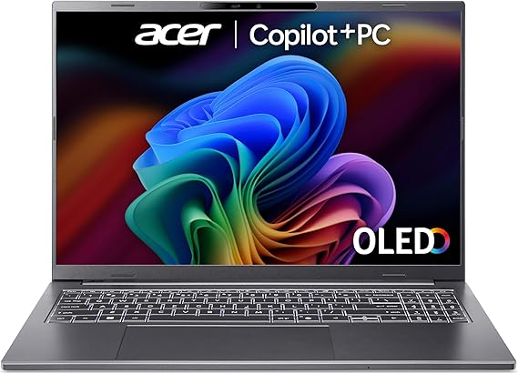 Acer Aspire 16 AI A16-52M Co-Pilot+ Laptop - Intel Core Ultra 7 256V, 16GB, 1TB SSD, Integrated Graphics, 16" WUXGA+ OLED, Windows 11, Iron