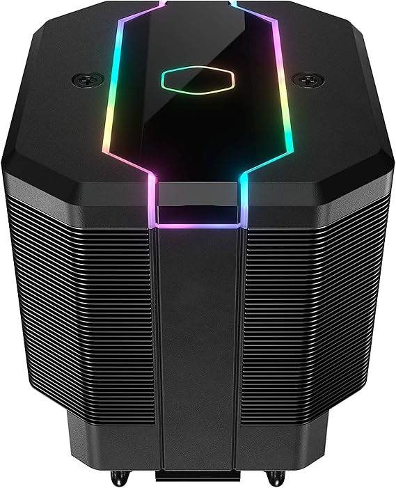 Cooler Master MasterAir MA620M ARGB Dual Tower CPU Air Cooler, SF120R Fan, Hexagon Strip ARGB Lighting, 6 Heat Pipes, Copper Plated Base, AMD Ryzen AM4, Intel LGA1700*/1200/115X (MAM-D6PN-120PA-R1)