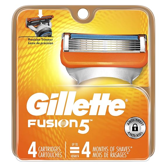 Gillette Fusion5 Men's Razor Blades, 4 Blade Refills, 4 Count