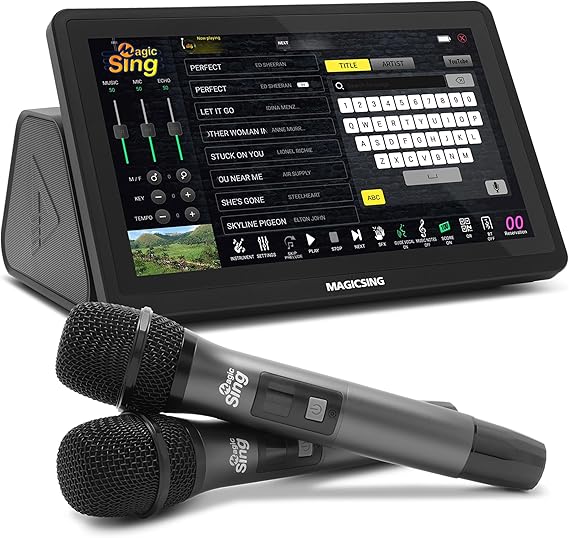 Magic Sing 2026 New All-in-One Magicsing Karaoke ATK1000 Japanese + English Wireless Mic, Free Song Updates, No App Required