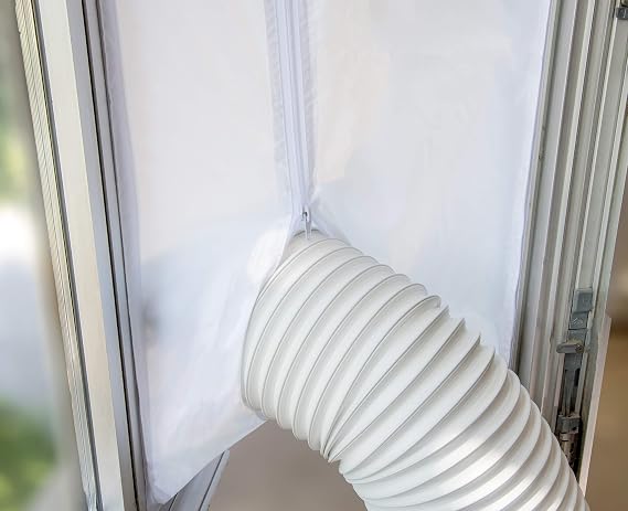 Window Seal for AC Unit Window Seal For Portable Air Conditioner Sealing AC with Zip and Adhesive Fastener Best Way To Seal Tilted Window With Maximum Length of 158''